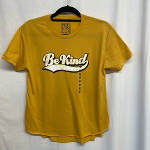 Modern Lux Be Kind Retro Graphic Tee Shirt Smooth Knit Pullover  Women XXL